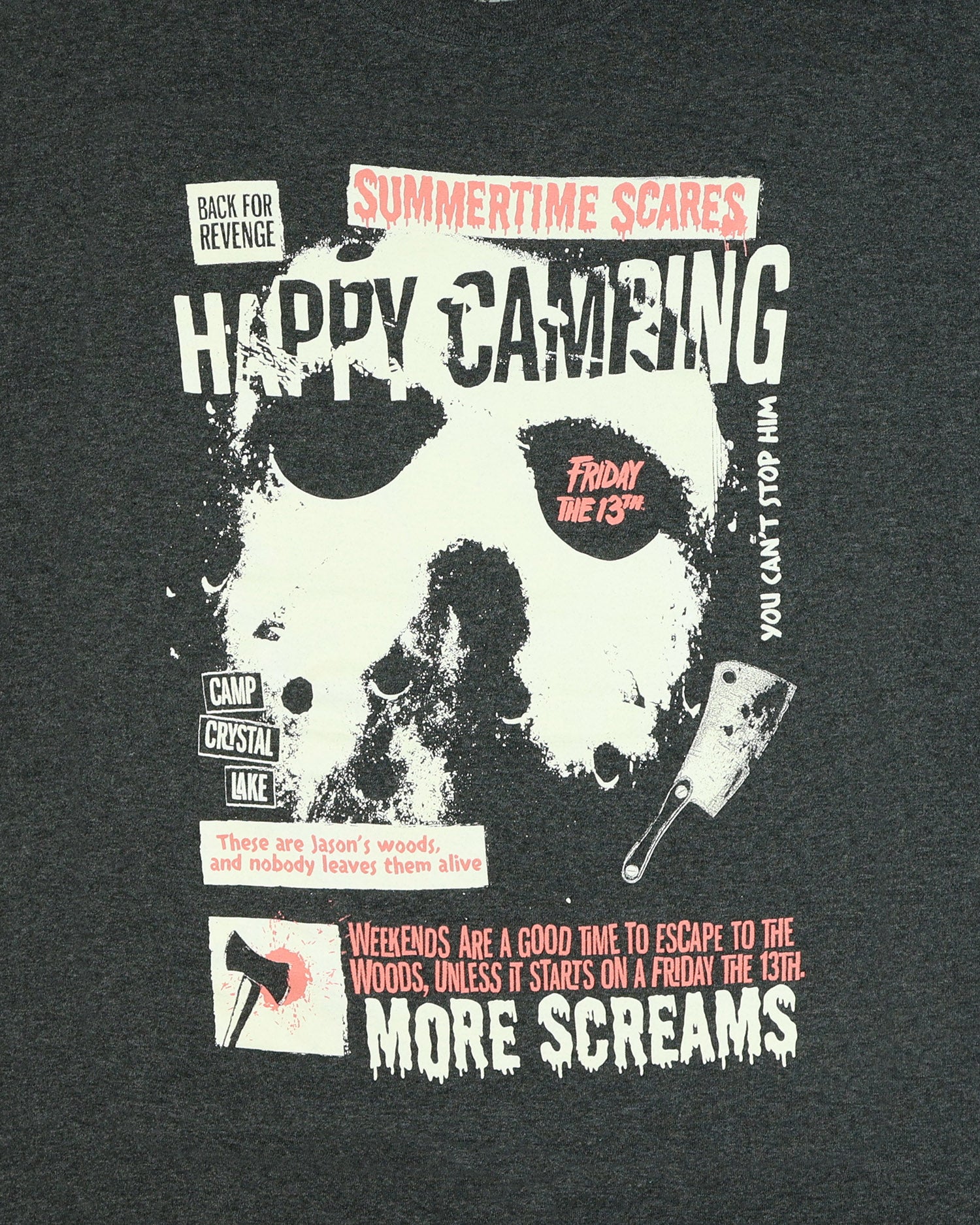 Friday The 13th T-Shirt Men's Summertime Scares Short Sleeve Tee