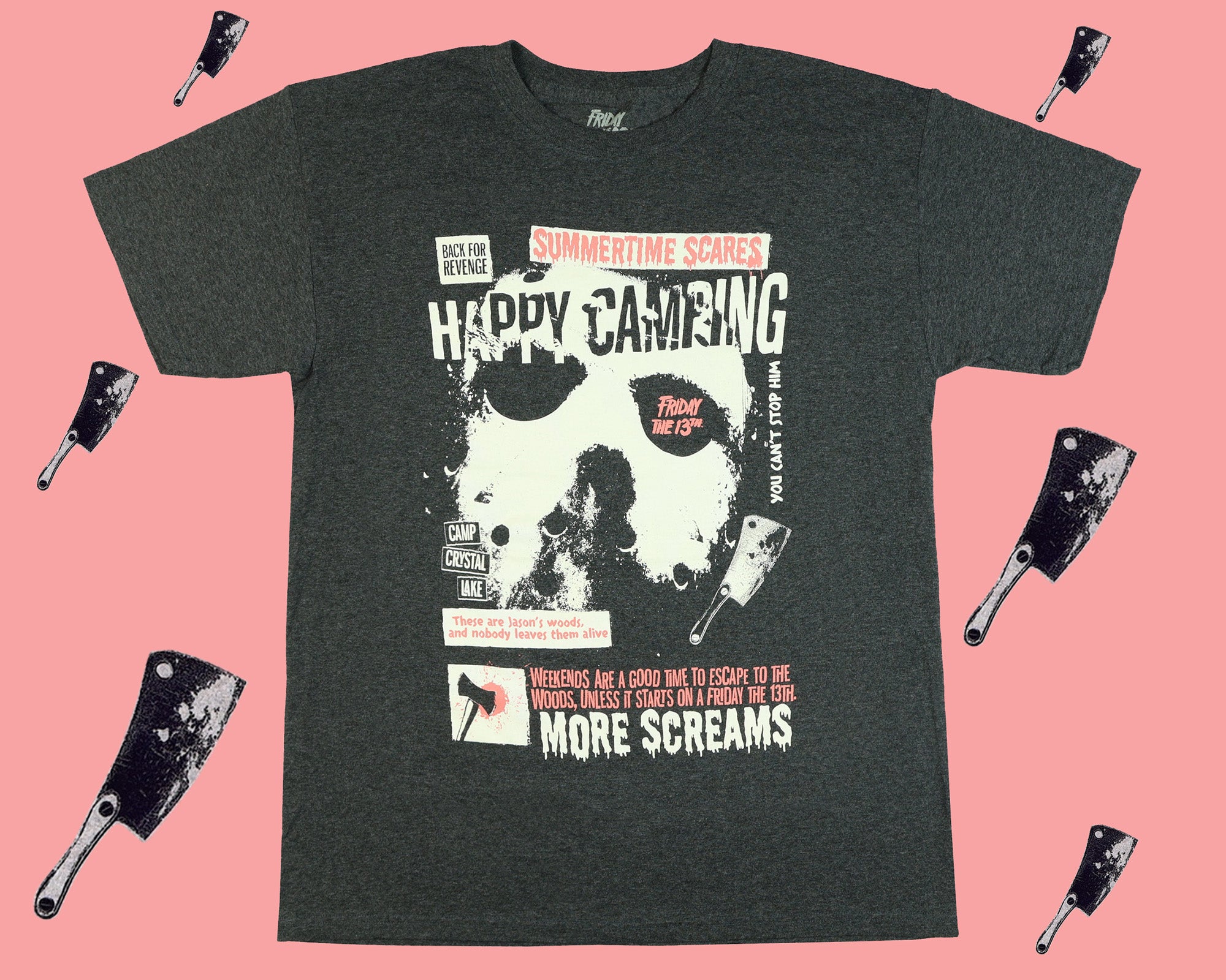 Friday The 13th T-Shirt Men's Summertime Scares Short Sleeve Tee