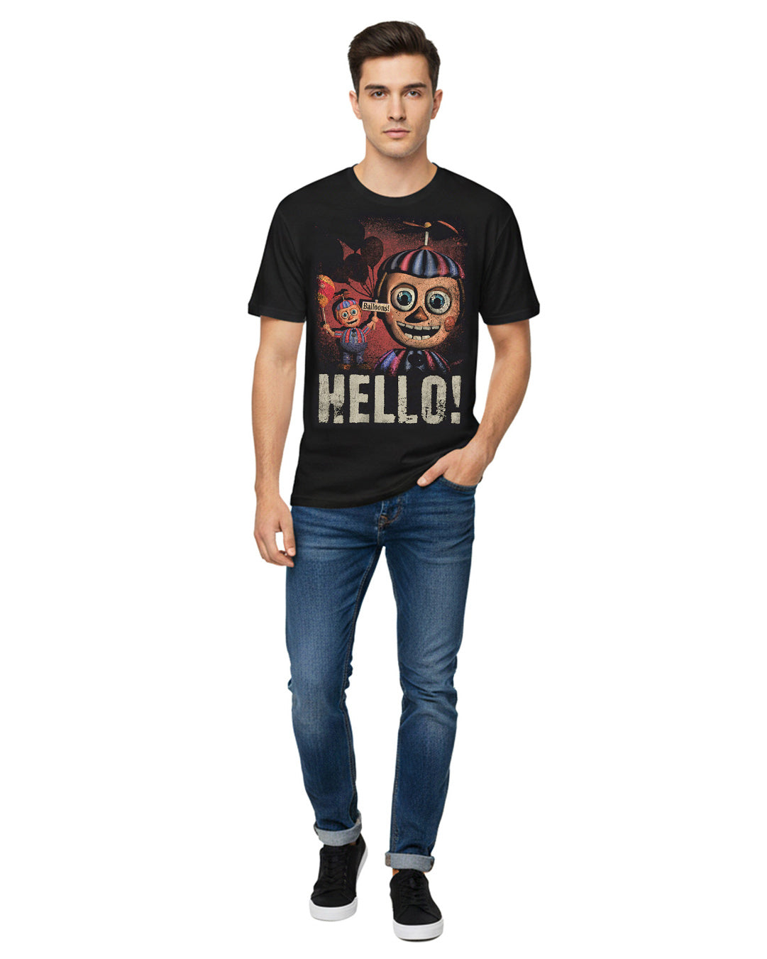 Five Nights At Freddy's Shirt Men's Ballon Boy Hello Short Sleeve Tee