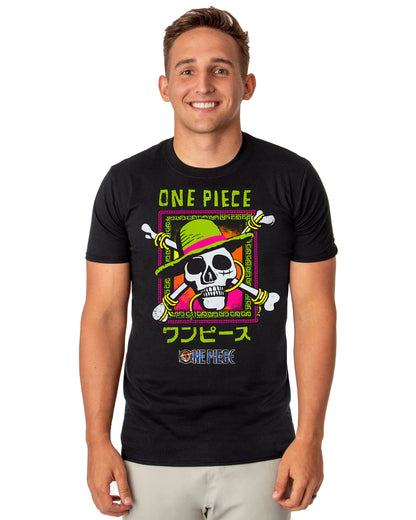 One Piece Straw Hat Skull Pirate Graphic Men's Crew Neck T-Shirt