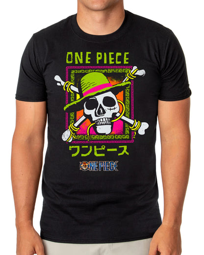 One Piece Straw Hat Skull Pirate Graphic Men's Crew Neck T-Shirt