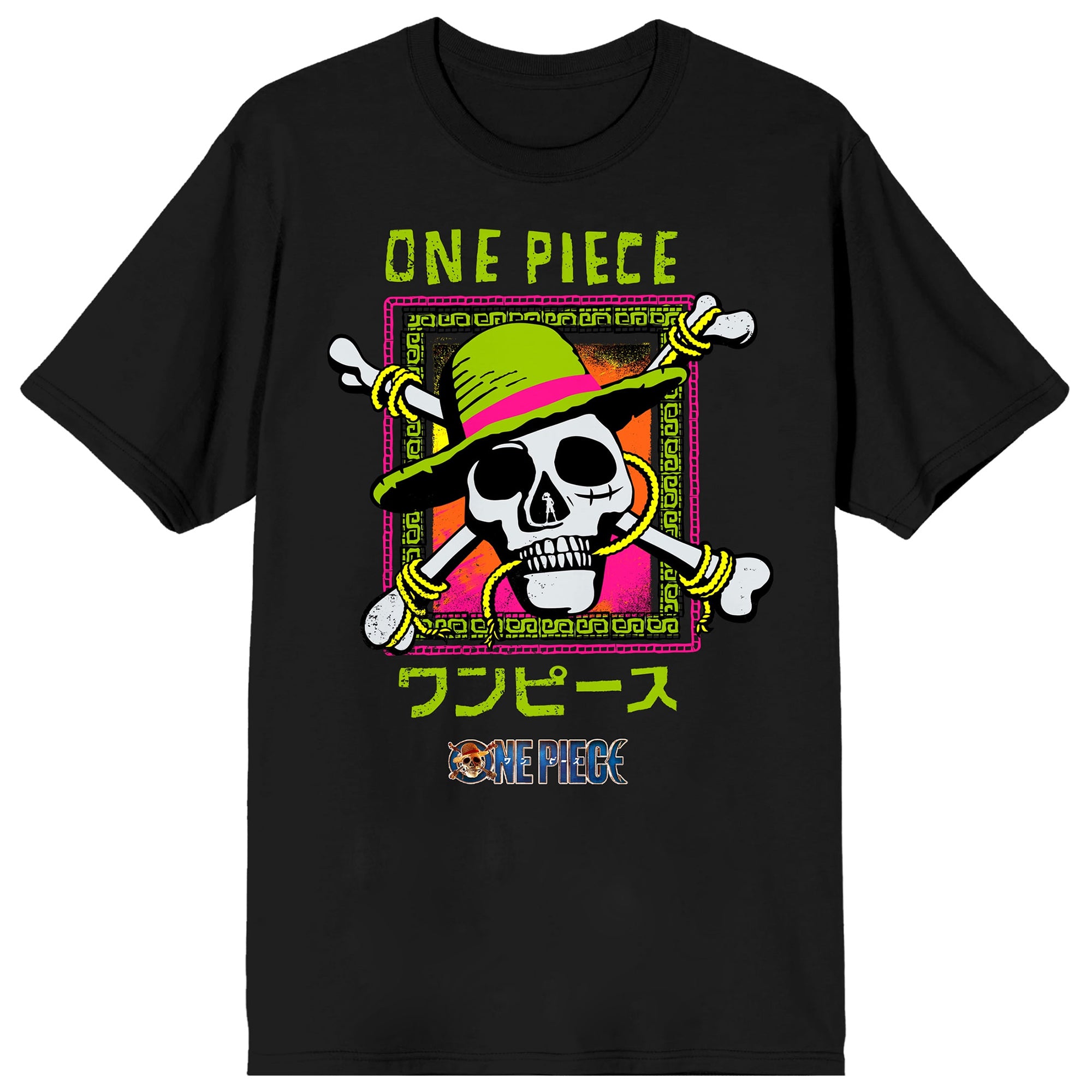 One Piece Straw Hat Skull Pirate Graphic Men's Crew Neck T-Shirt