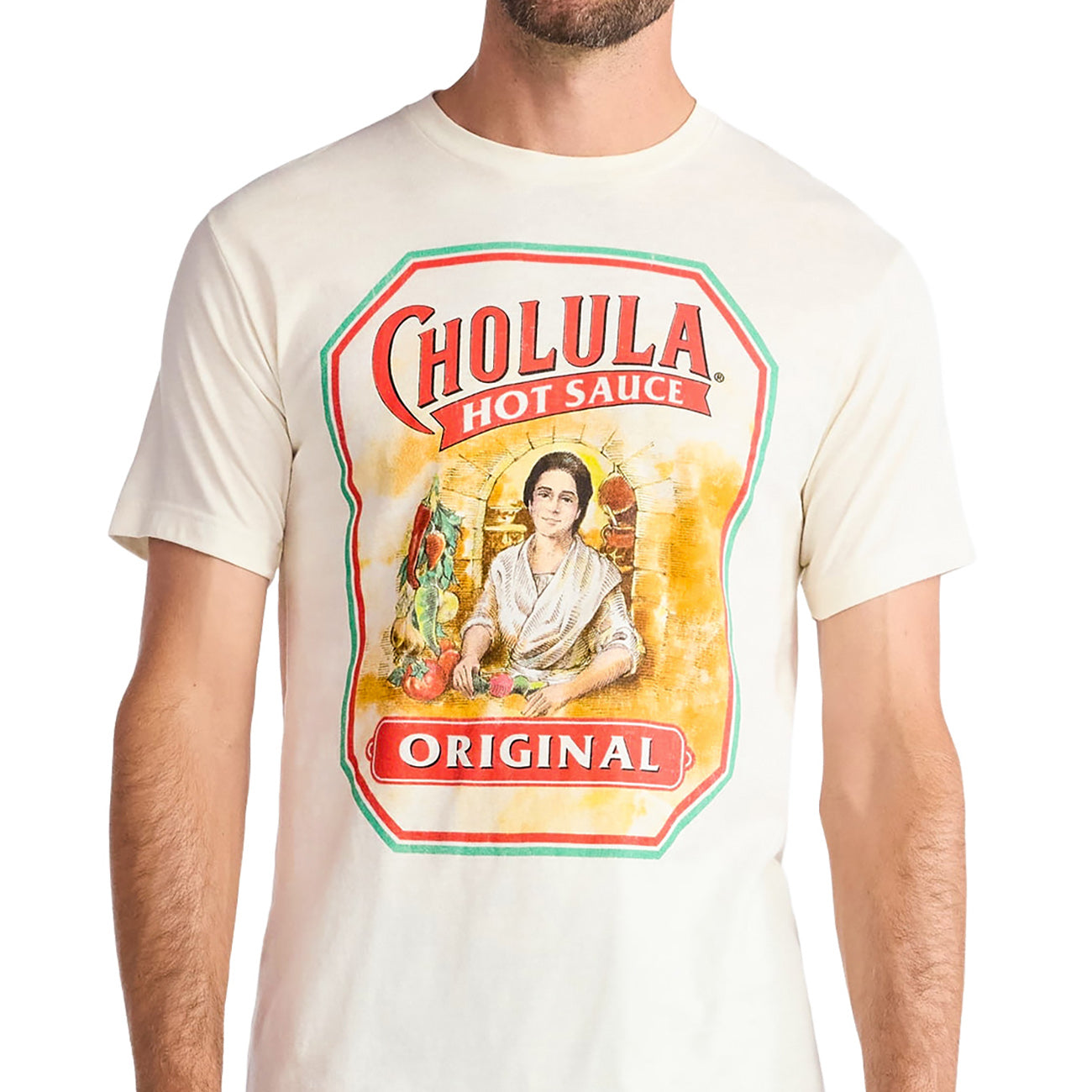 Cholula Hot Sauce T-Shirt Men's Logo Design Novelty Short Sleeve Tee