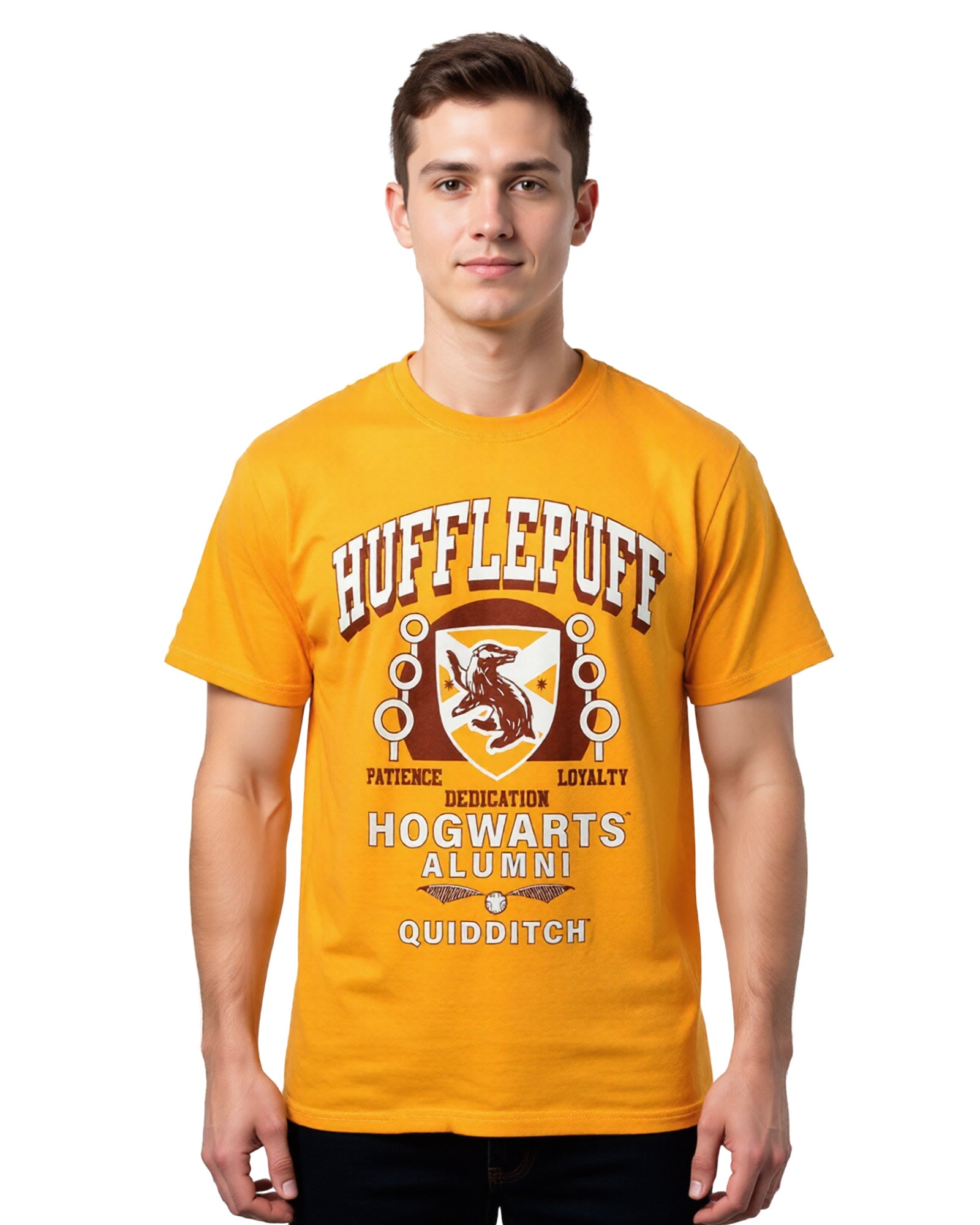 Harry Potter T-Shirt Men's Hufflepuff Hogwarts Alumni Quidditch Tee