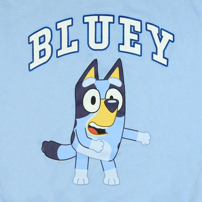 Bluey Men's Block Logo Design Crewneck Pullover Long Sleeve Sweatshirt