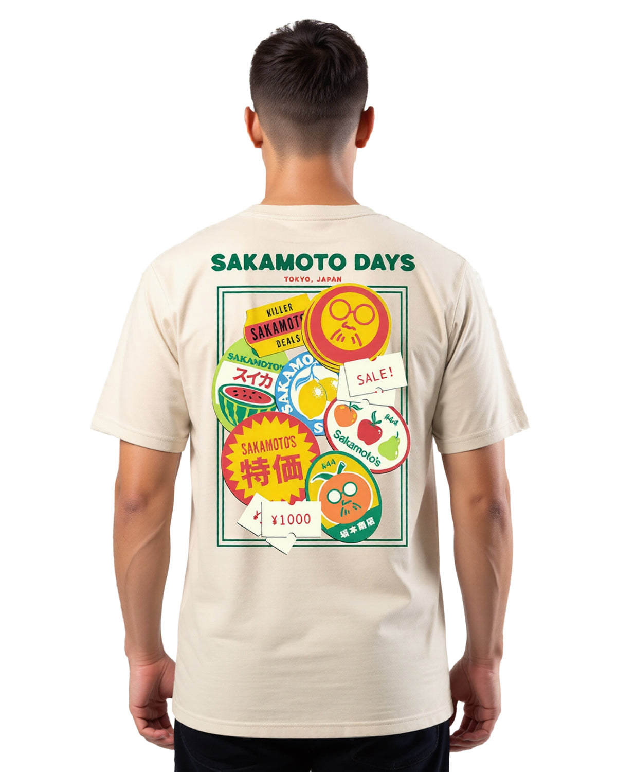 Sakamoto Days Shirt Men's Legendary Hitman Front Back Print Short Sleeve Tee