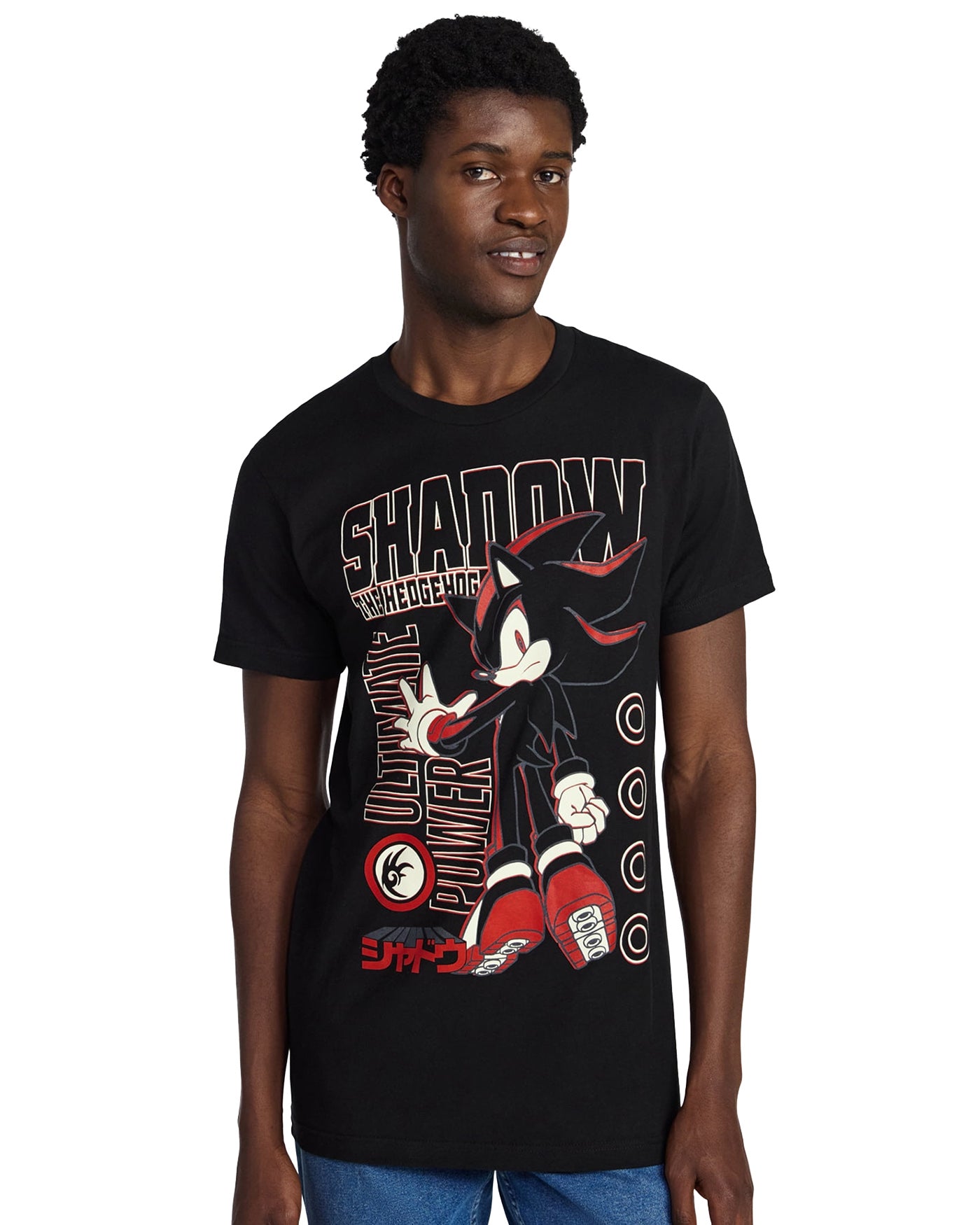 Sonic The Hedgehog Shirt Men's Shadow Ultimate Power Short Sleeve Tee