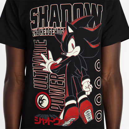 Sonic The Hedgehog Shirt Men's Shadow Ultimate Power Short Sleeve Tee
