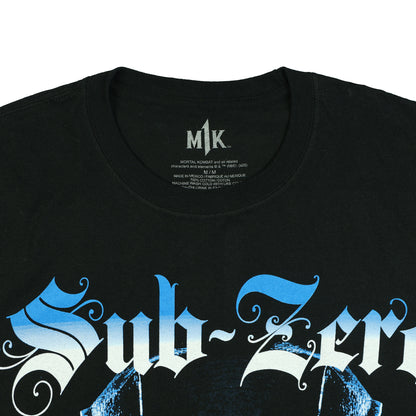 Mortal Kombat T-Shirt Men's Sub-Zero Front and Back Print Short Sleeve Top
