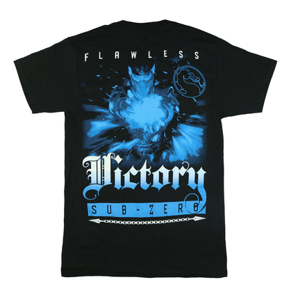 Mortal Kombat T-Shirt Men's Sub-Zero Front and Back Print Short Sleeve Top