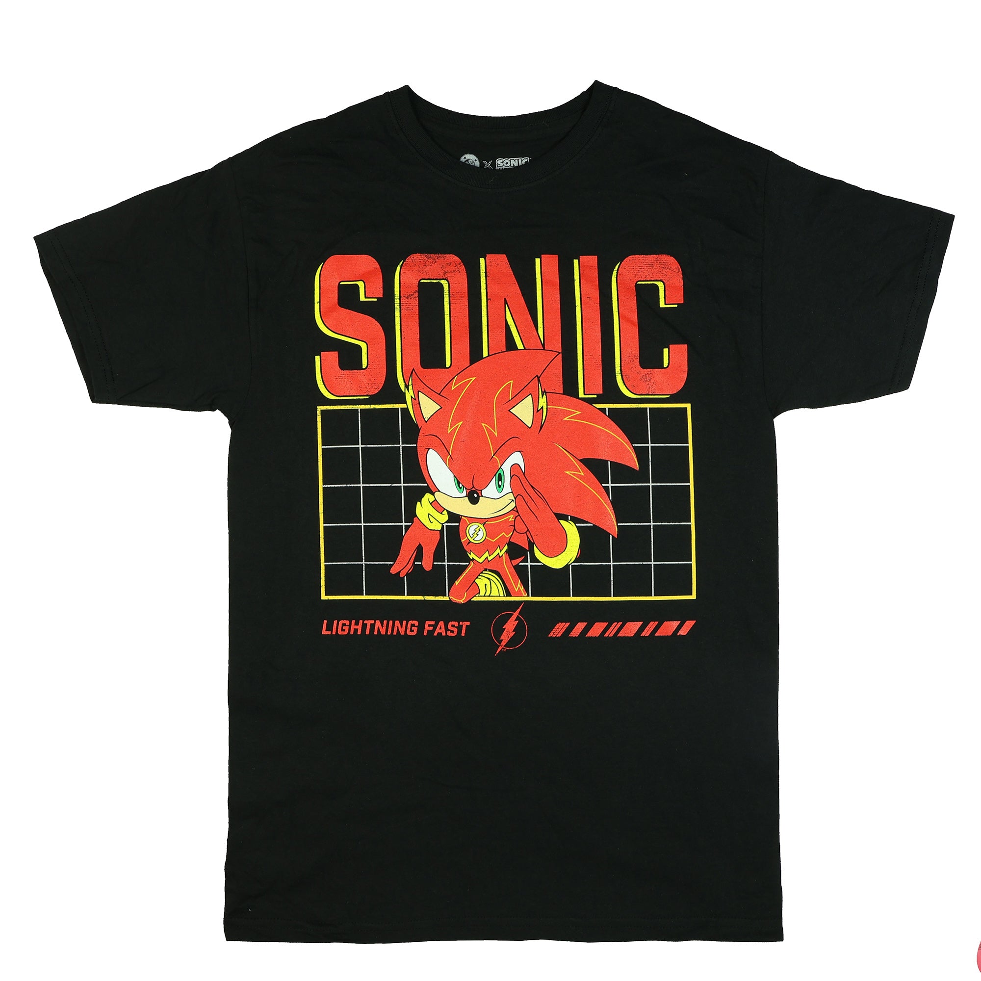 DC Comics Sonic The Hedgehog Shirt Men's The Flash Short Sleeve Top