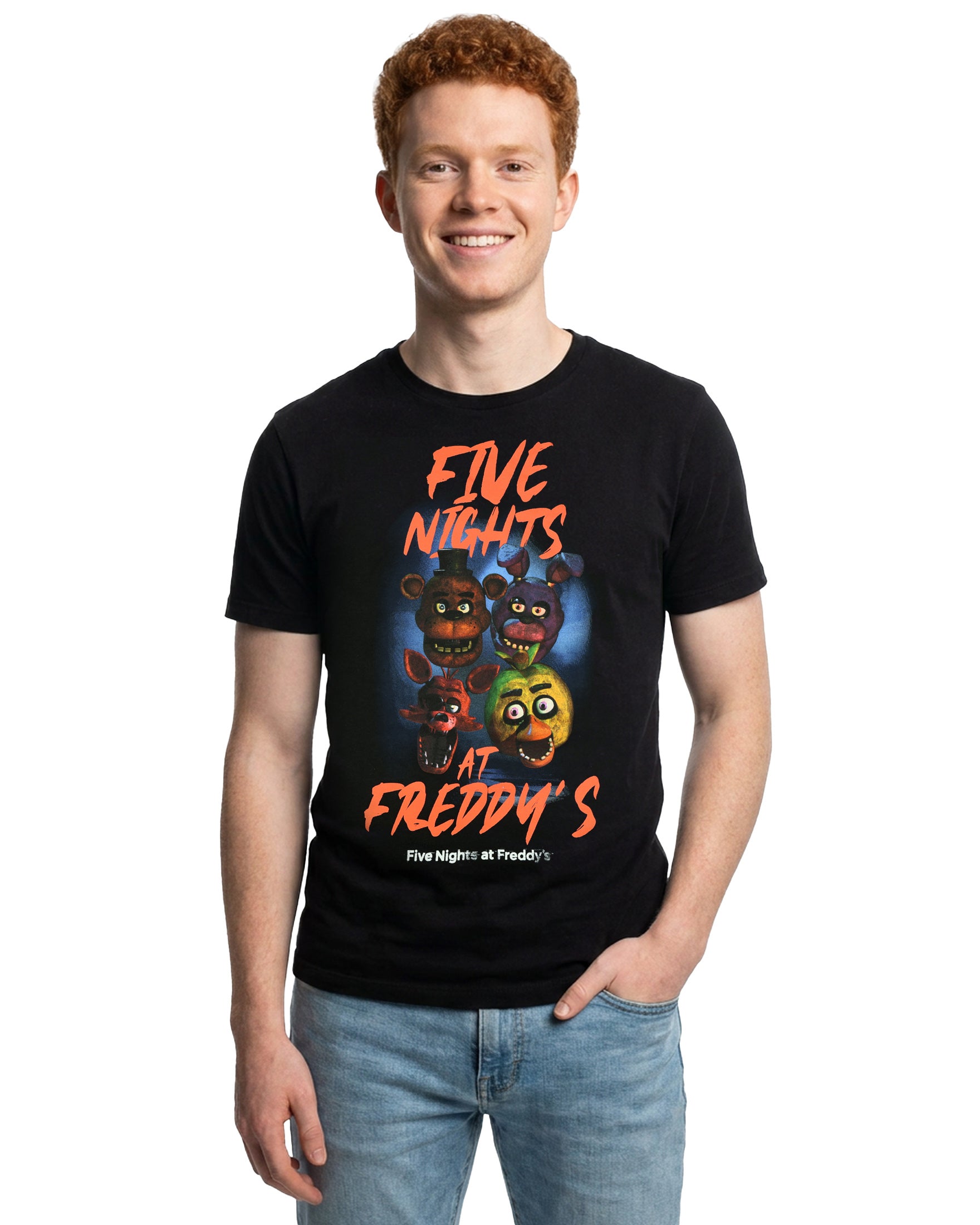 Five Nights At Freddy's Shirt Men's Chica Bonnie Foxy Freddy Short Sleeve