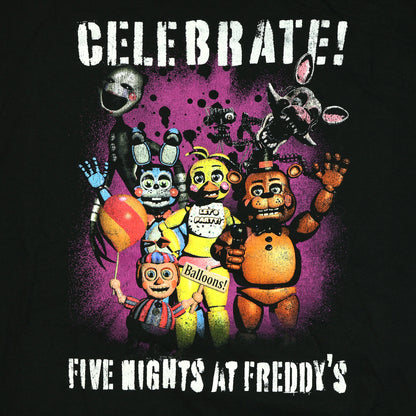 Five Nights At Freddy's Shirt Men's Scary Group Photo Short Sleeve Tee