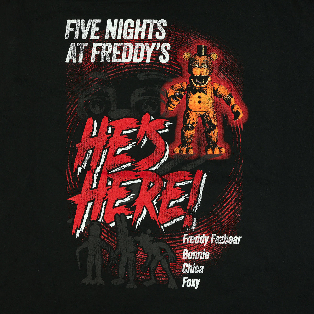 Five Nights at Freddy's T-Shirt Men's Survive Game Over Short Sleeve Tee