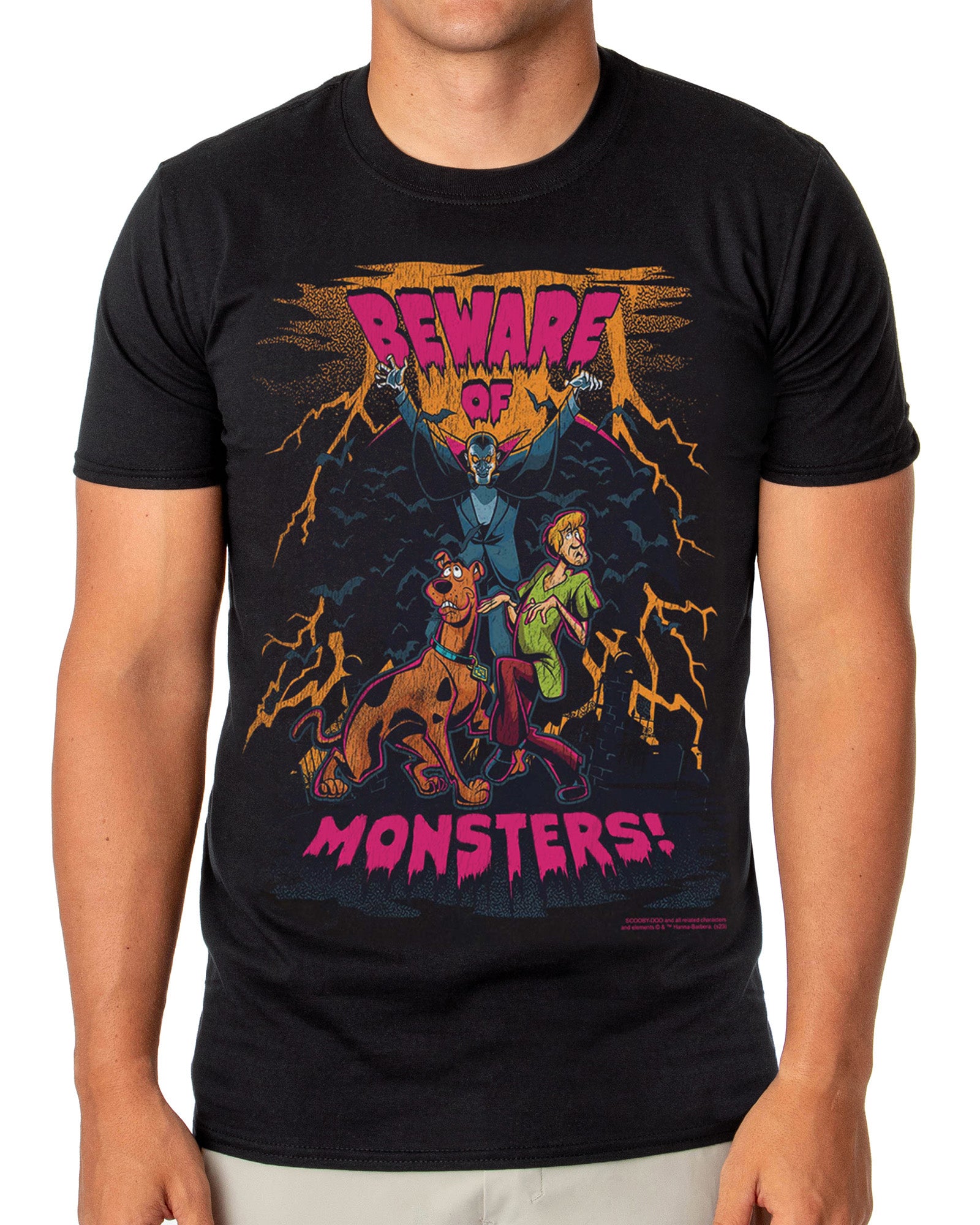 Scooby-Doo T-Shirt Men's Beware of Monsters Short Sleeve Tee