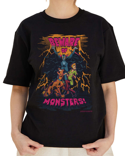 Scooby-Doo T-Shirt Men's Beware of Monsters Short Sleeve Tee