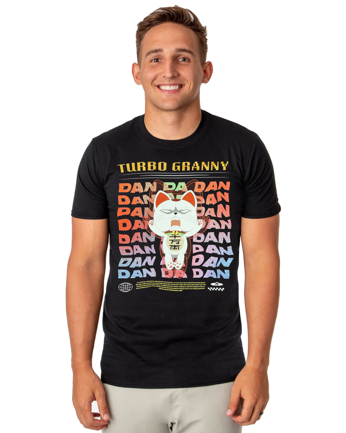 Dandadan T-Shirt Men's Turbo Granny Anime Short Sleeve Graphic Top