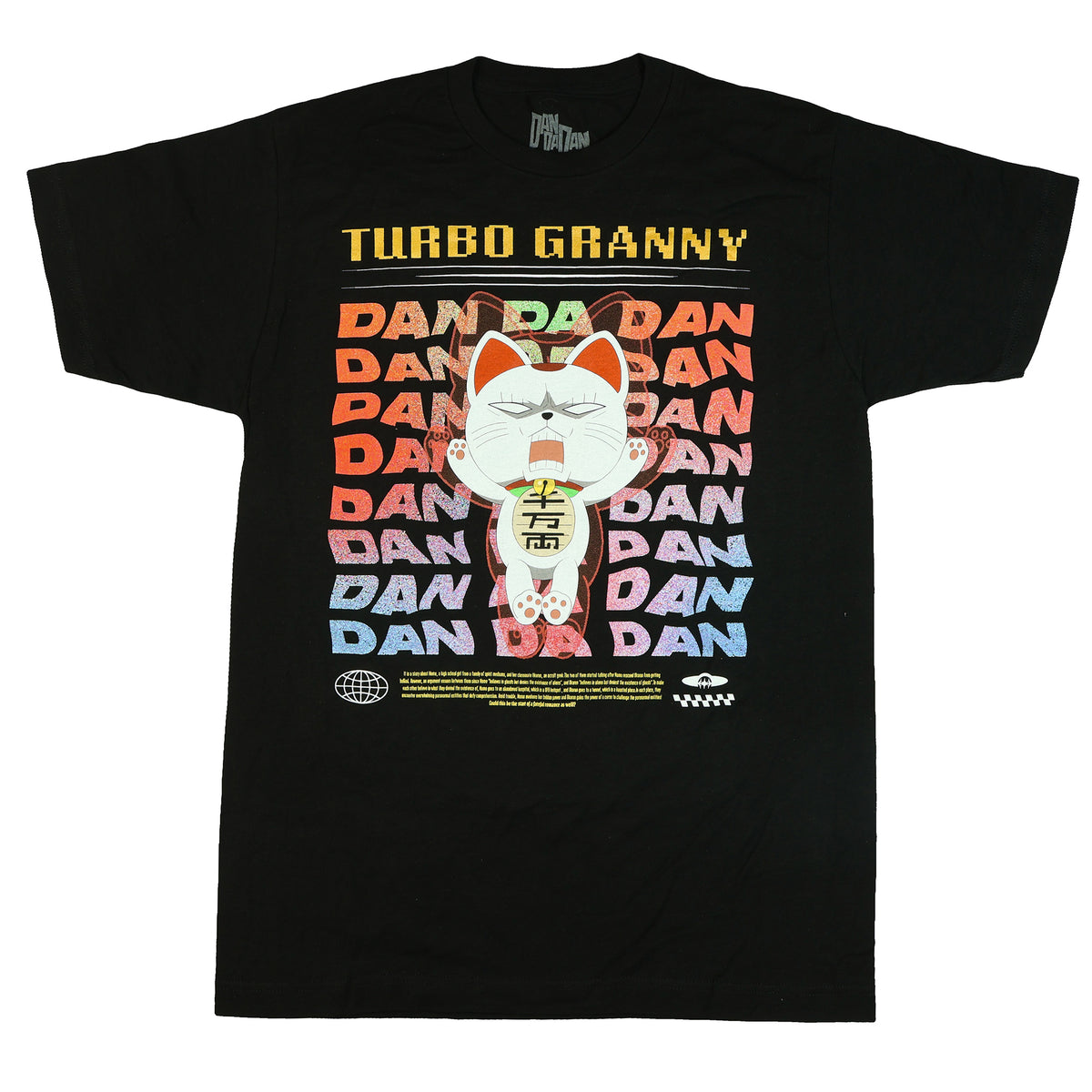 Dandadan T-Shirt Men's Turbo Granny Anime Short Sleeve Graphic Top
