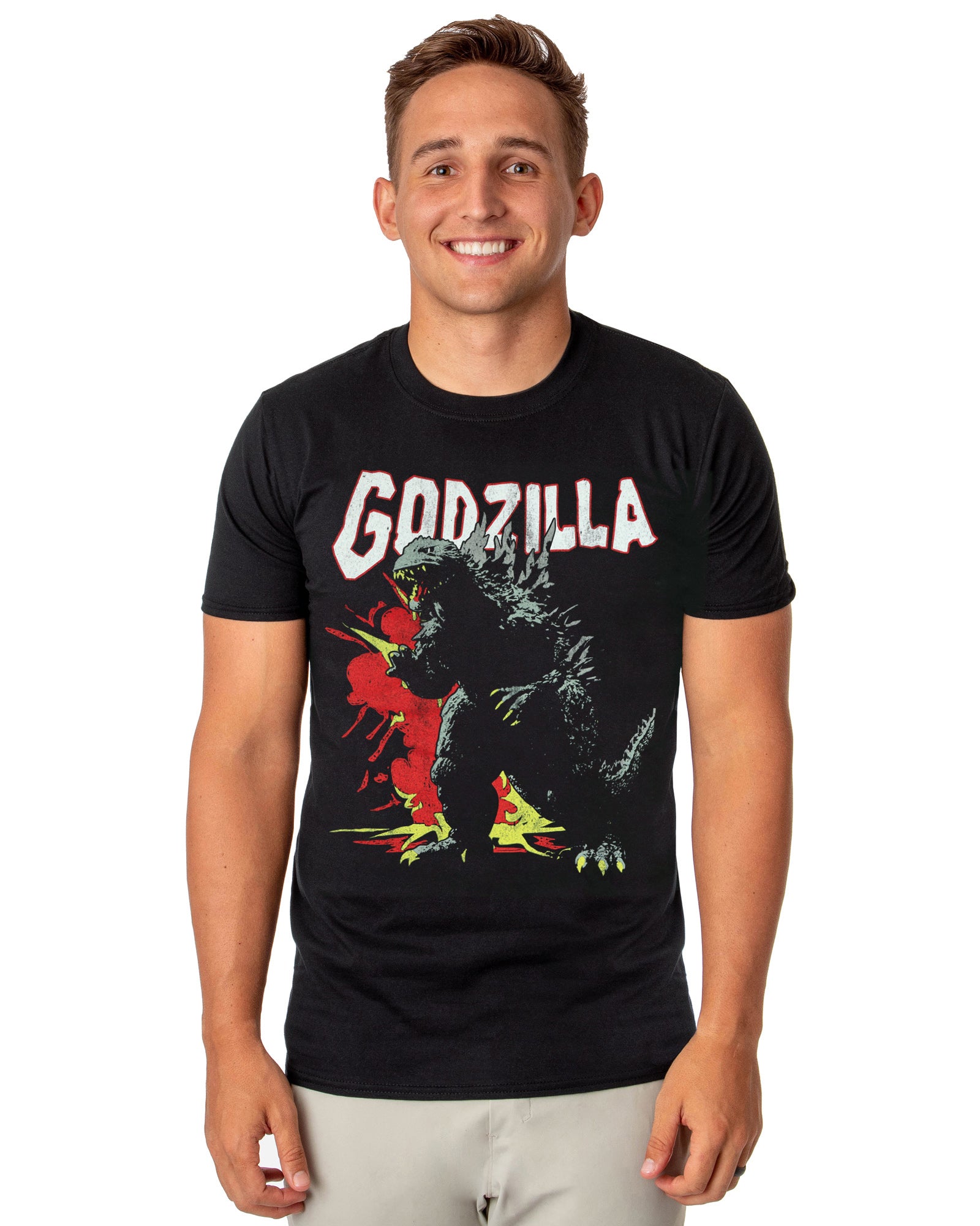 Godzilla T-Shirt Men's Giant Monster Destruction Short Sleeve Tee