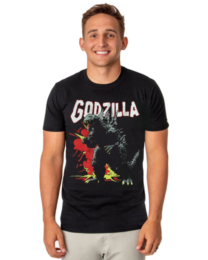 Godzilla T-Shirt Men's Giant Monster Destruction Short Sleeve Tee