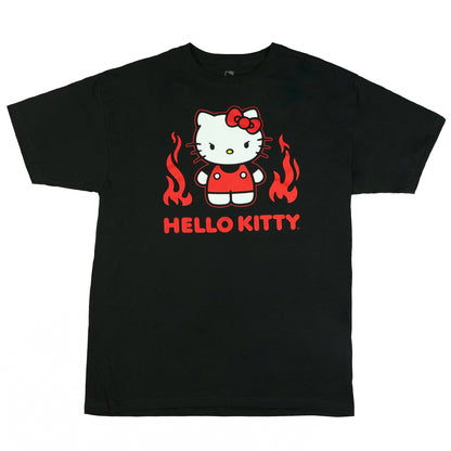 Sanrio Hello Kitty Women's Angry Kitty with Flames Short Sleeve T-Shirt