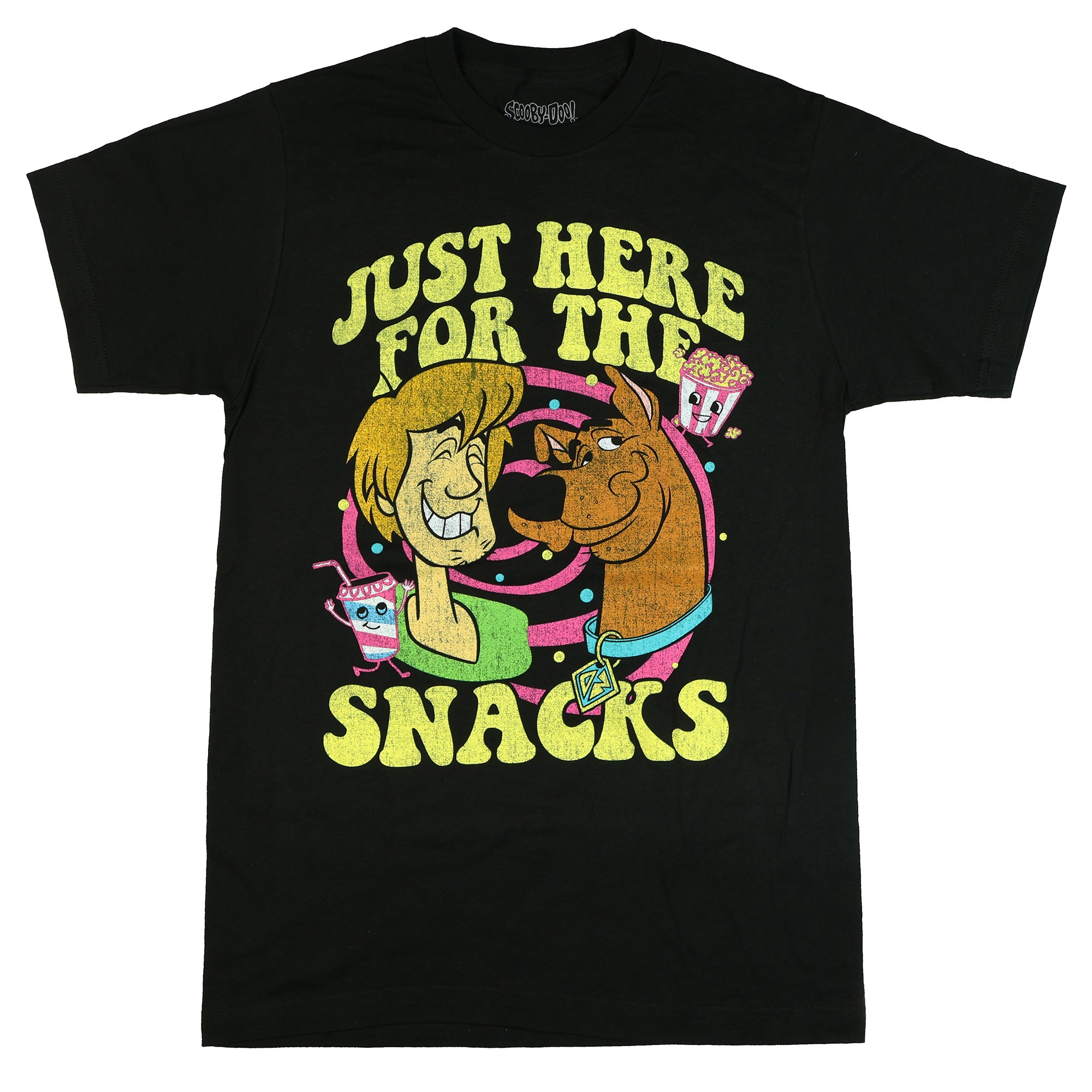 Scooby-Doo Just Here For Snacks Men's Graphic Short Sleeve Tee
