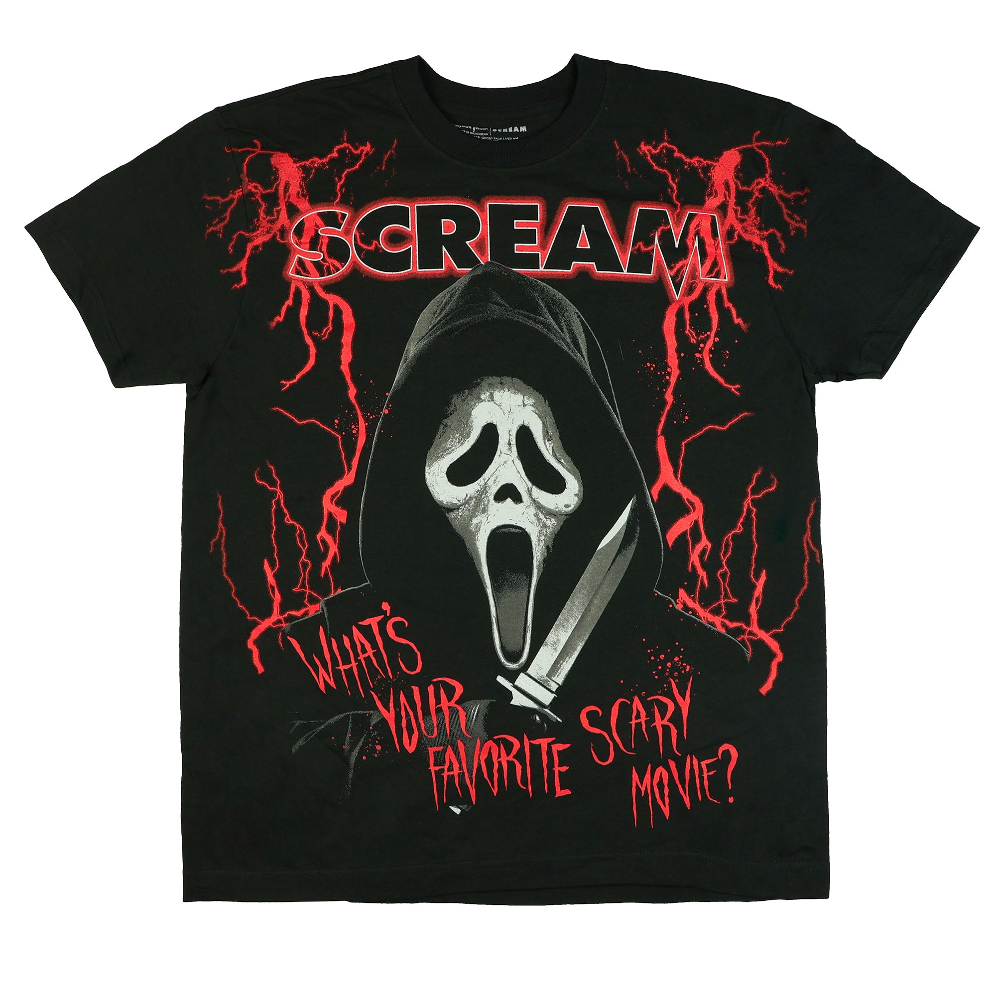 Ghost Face T-Shirt Men's What's Your Favorite Scary Movie Graphic Tee