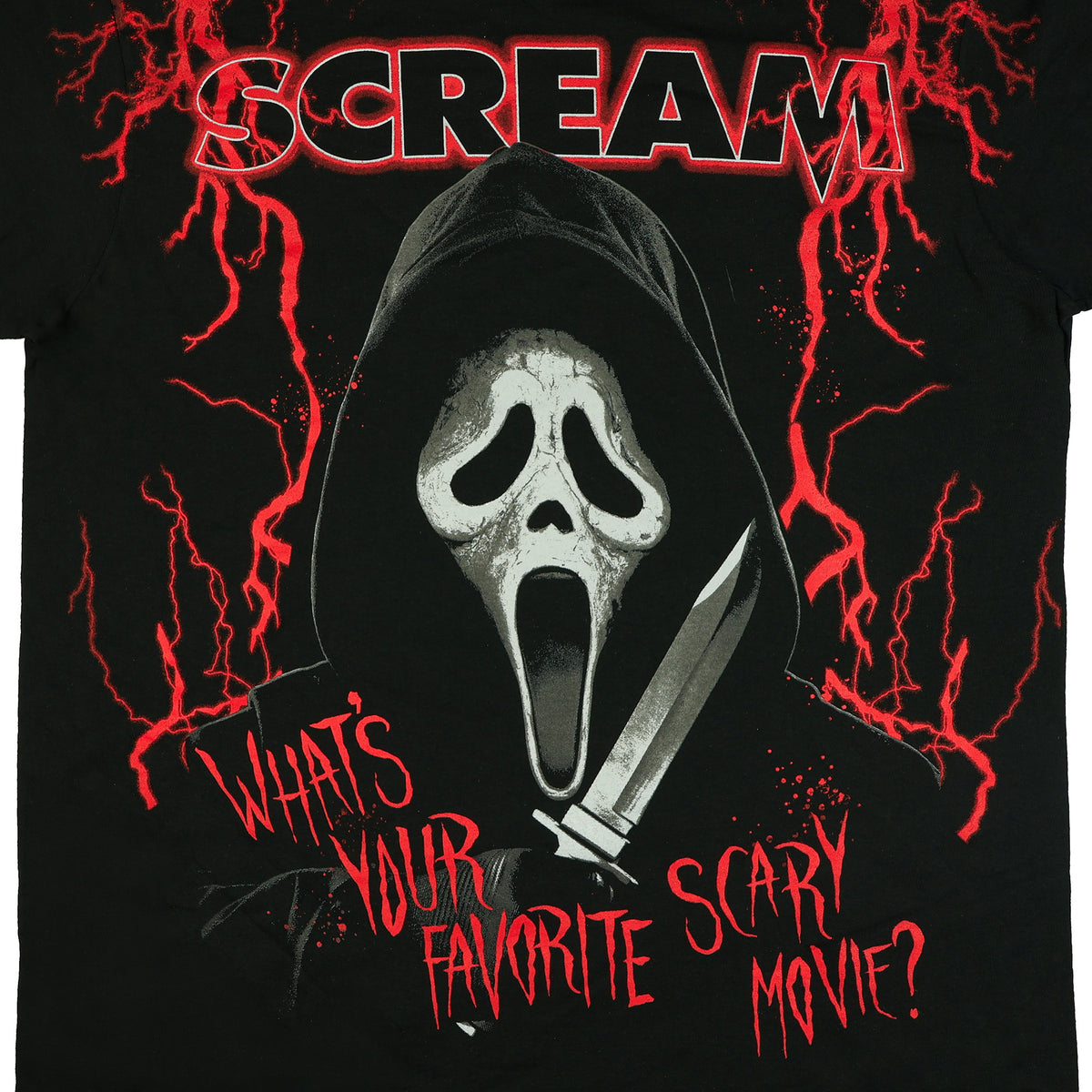 Ghost Face T-Shirt Men's What's Your Favorite Scary Movie Graphic Tee
