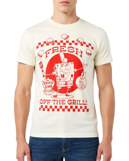 SpongeBob SquarePants Shirt Men's Fresh Off The Grill Short Sleeve Tee