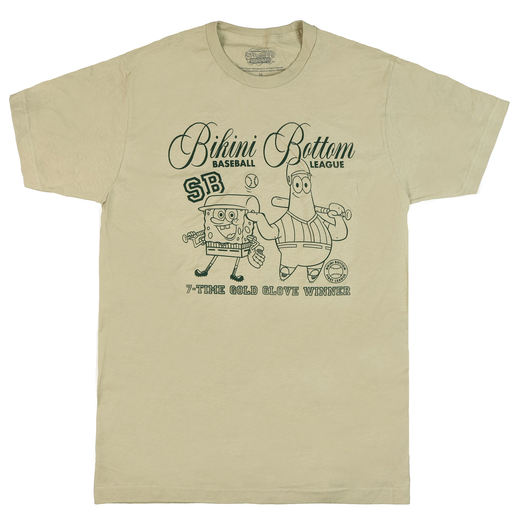 SpongeBob Squarepants T-Shirt Men's Bikini Bottom Baseball League Tee