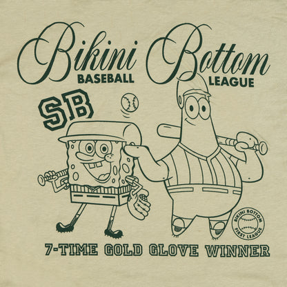 SpongeBob Squarepants T-Shirt Men's Bikini Bottom Baseball League Tee