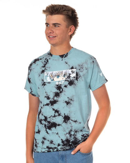 Hunter x Hunter T-Shirt Men's Killua Eyes Acid Wash Short Sleeve Tee