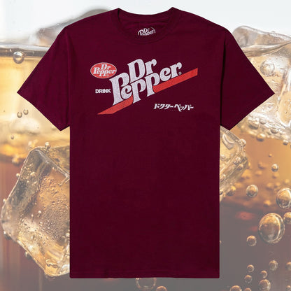 Dr. Pepper T-Shirt Men's Logo Design with Kanji Accents Short Sleeve Tee