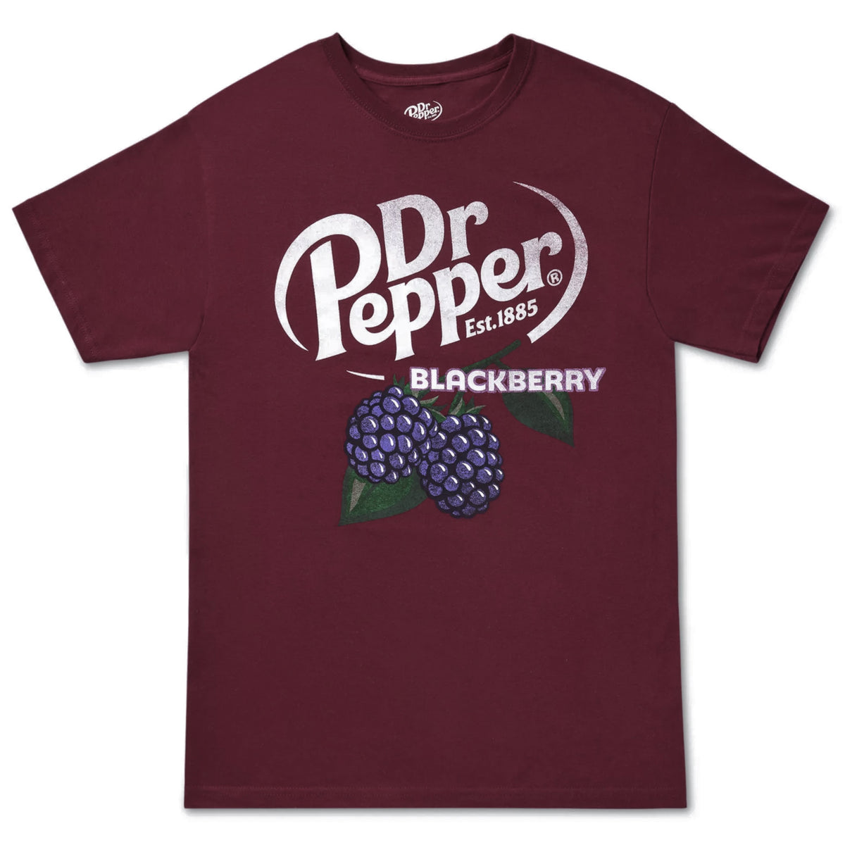 Dr. Pepper T-Shirt Men's Blackberry Logo Design Short Sleeve Tee