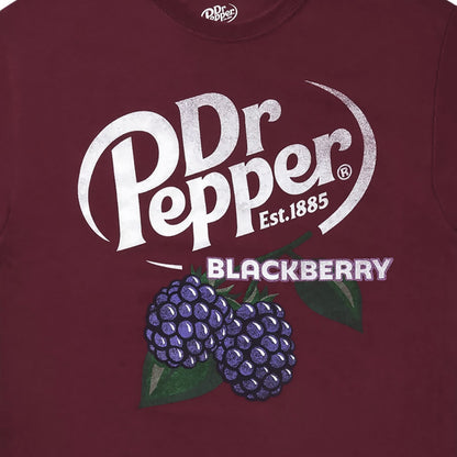 Dr. Pepper T-Shirt Men's Blackberry Logo Design Short Sleeve Tee