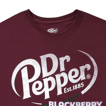Dr. Pepper T-Shirt Men's Blackberry Logo Design Short Sleeve Tee