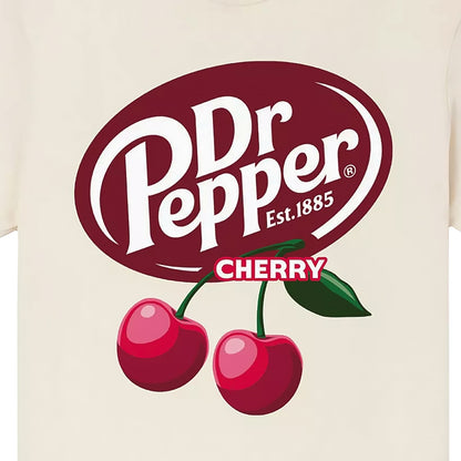 Dr. Pepper T-Shirt Men's Cherry Logo Design Short Sleeve Tee