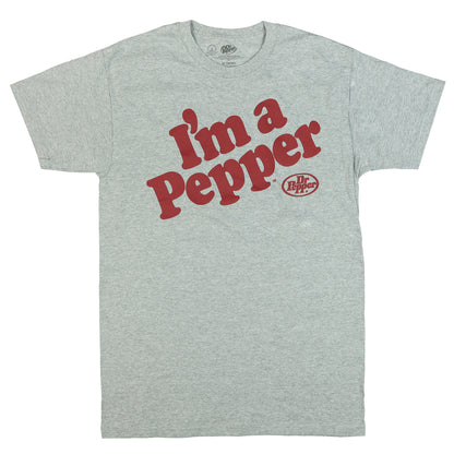 Dr. Pepper T-Shirt Men's I'm A Pepper Logo Design Novelty Short Sleeve Tee