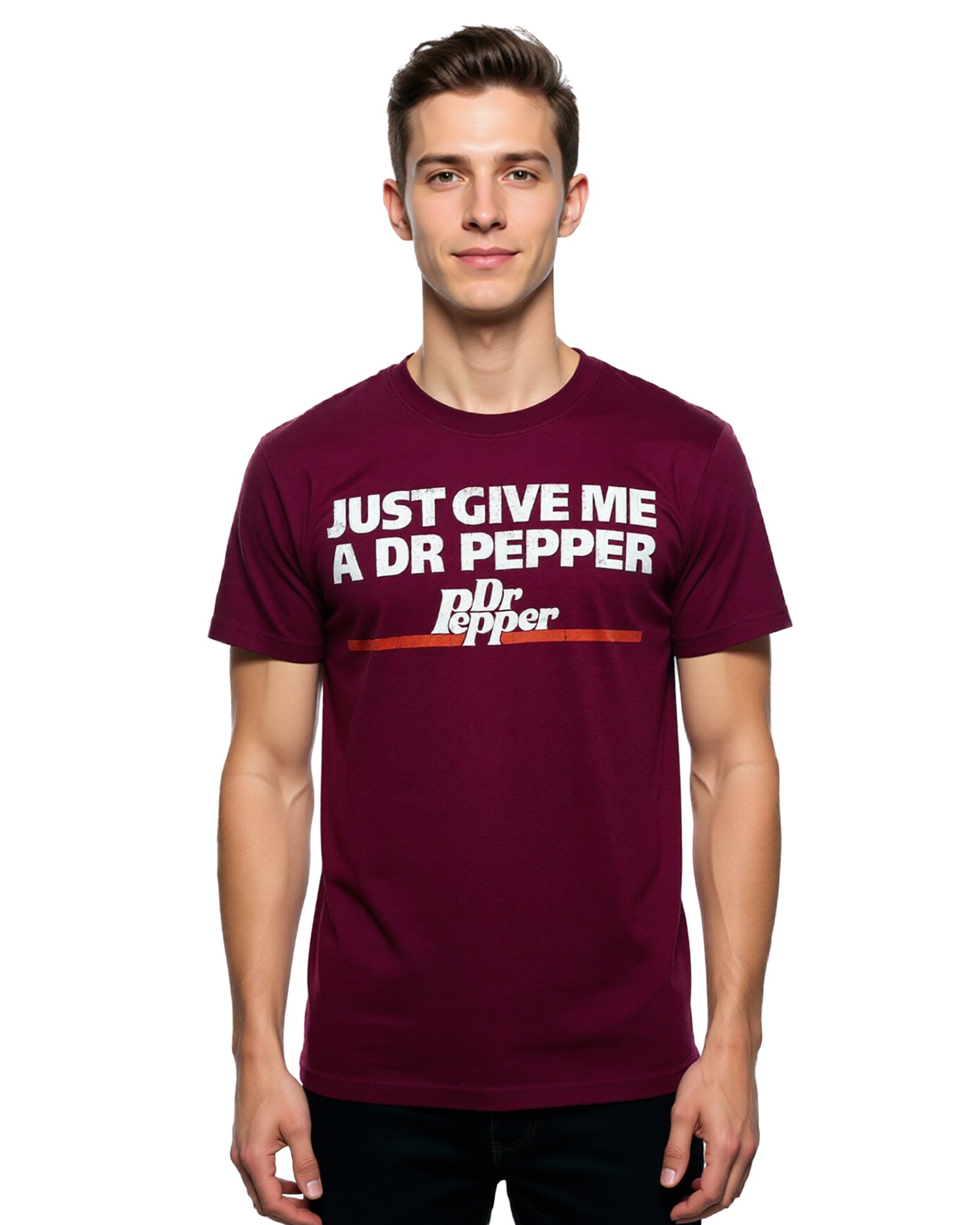 Dr. Pepper T-Shirt Men's Just Give Me A Dr. Pepper Short Sleeve Tee