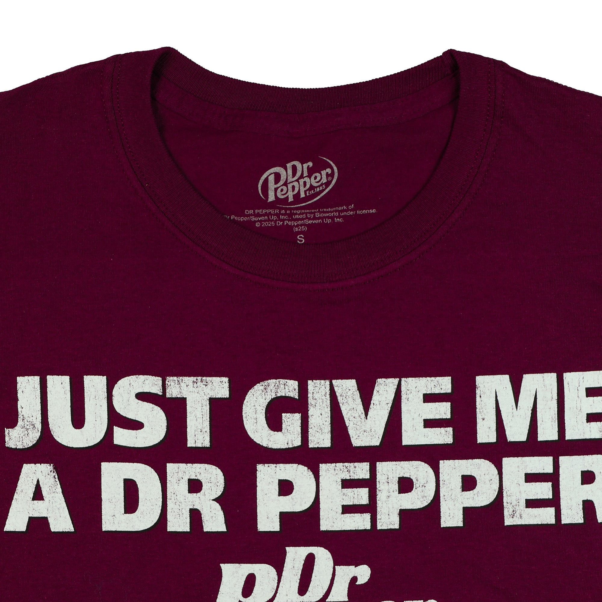 Dr. Pepper T-Shirt Men's Just Give Me A Dr. Pepper Short Sleeve Tee