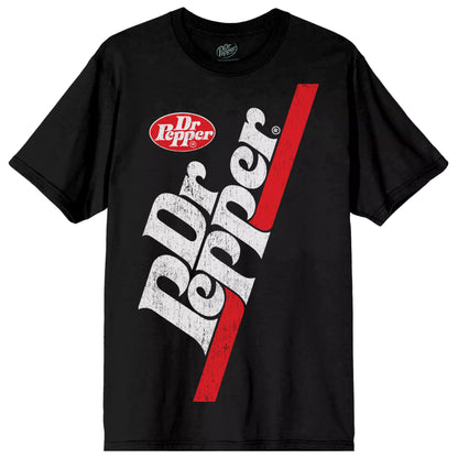 Dr. Pepper T-Shirt Men's 80's Logo Design Distressed Short Sleeve Tee