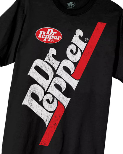 Dr. Pepper T-Shirt Men's 80's Logo Design Distressed Short Sleeve Tee