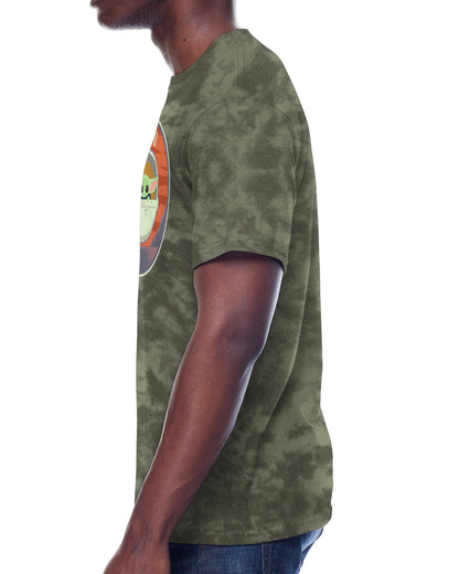 Disney Star Wars The Mandalorian Shirt Men's Grogu Tie Dye Short Sleeve Top