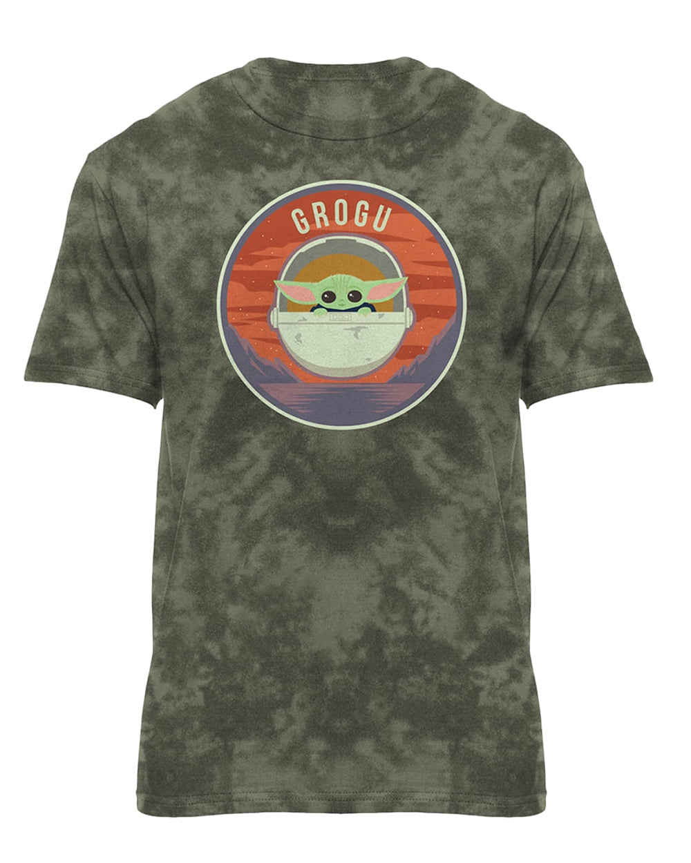 Disney Star Wars The Mandalorian Shirt Men's Grogu Tie Dye Short Sleeve Top
