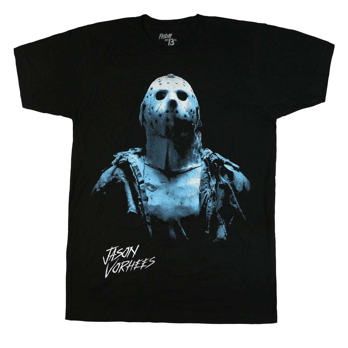Friday The 13Th T-Shirt Men's Jason Vorhees Blue Hue Graphic Print Tee
