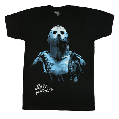 Friday The 13Th T-Shirt Men's Jason Vorhees Blue Hue Graphic Print Tee