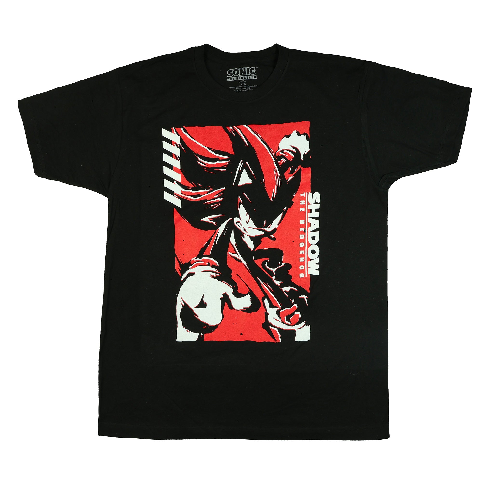 Sonic The Hedgehog T-Shirt Men's Shadow Character Design Short Sleeve Tee