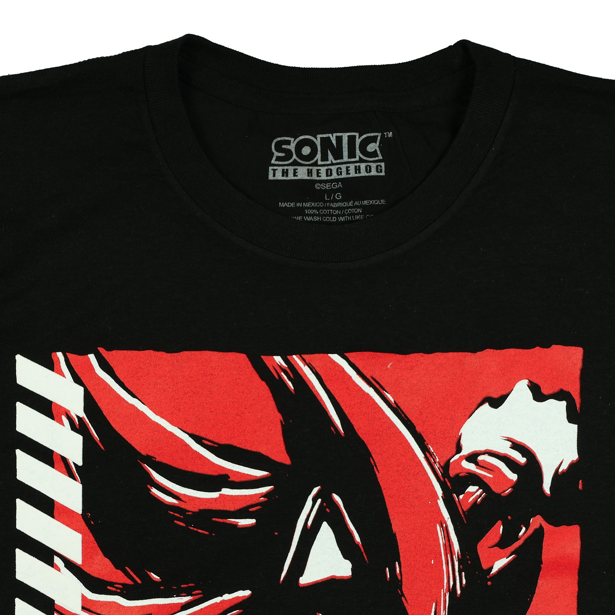Sonic The Hedgehog T-Shirt Men's Shadow Character Design Short Sleeve Tee