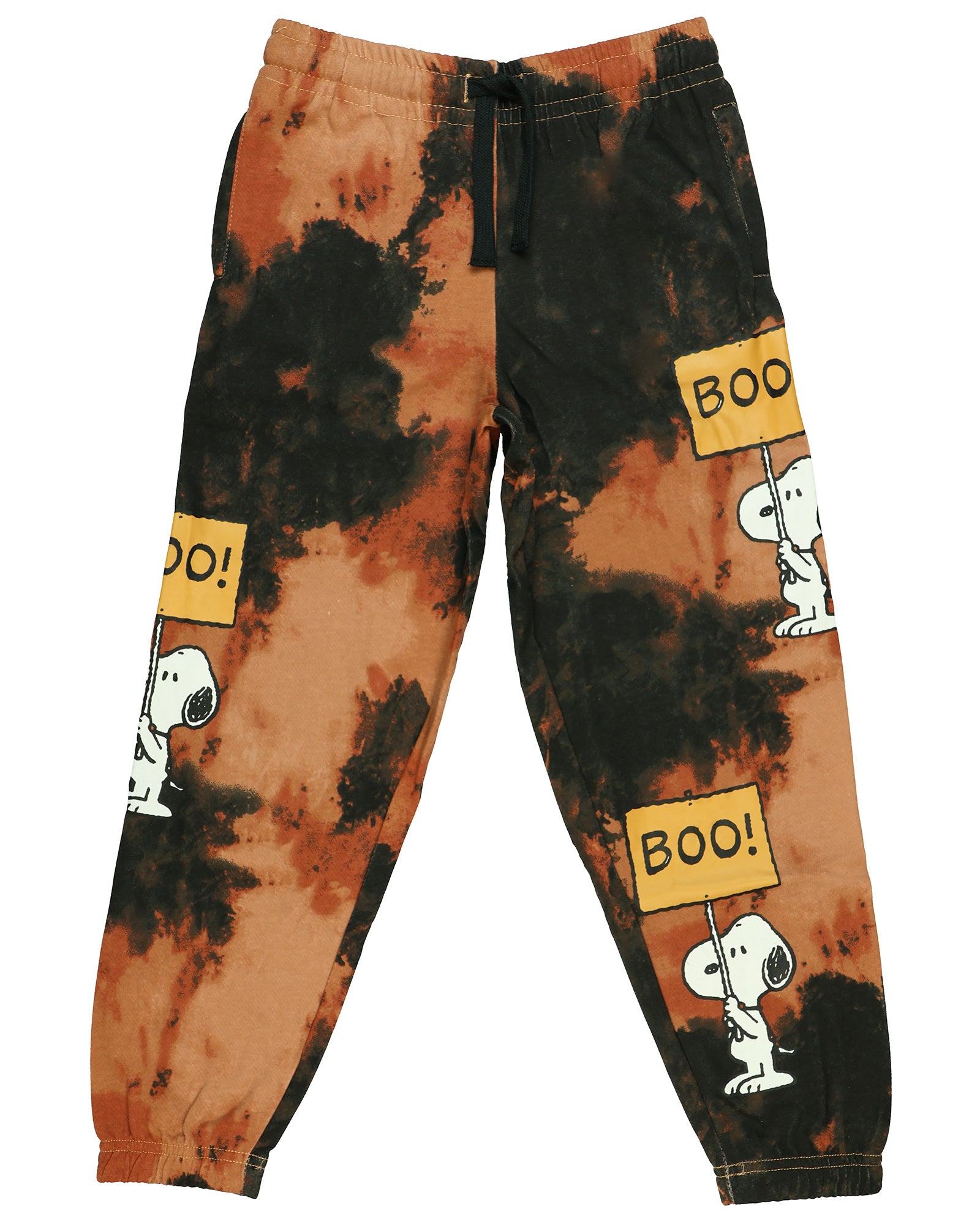 Peanuts Snoopy Joggers Boys' Halloween Boo Tie-Dye Sweat Pants
