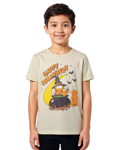 Garfield T-Shirt Boys' Happy Halloween Witches Brew Short Sleeve Tee